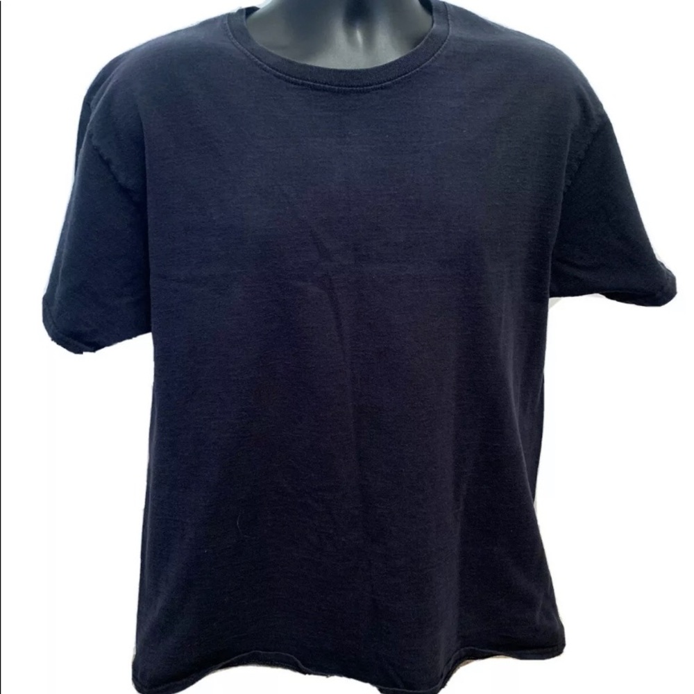 Black Plain Fruit Of The Loom T Shirt Size Large